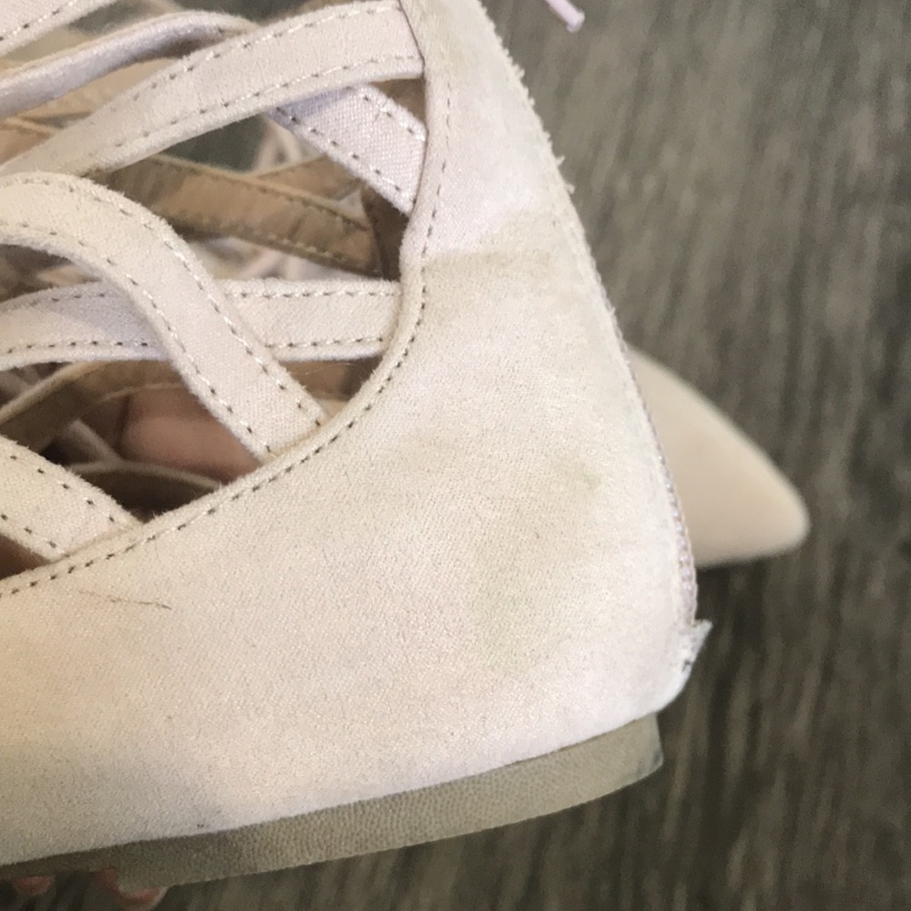 Charlotte Russe blush pink lace up ballet flats sz 7 (fits like a size 6) - Picture 8 of 9